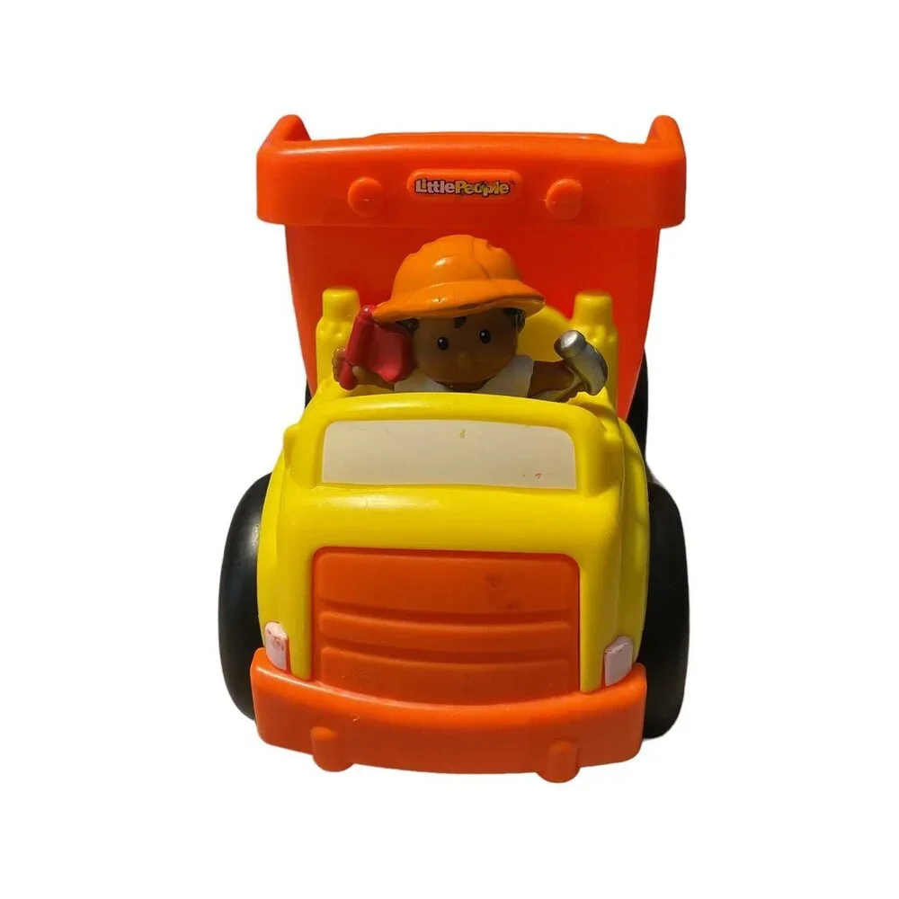 Fisher-Price Little People Dump Truck With Driver & Construction Worker Figure